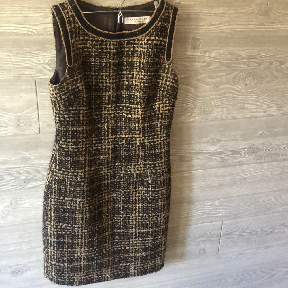 Black and brown Trina Turk dress